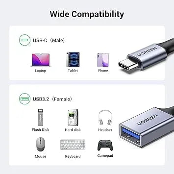 UGREEN USB C to USB 3.0 Adapter 5Gbps OTG Cable Type C Male to USB A Female - 70889