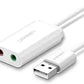 UGREEN USB 2.0 External Sound Adapter (White) - 30143