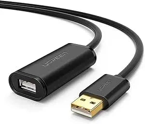 Ugreen USB 2.0 Active Extension Cable with Chipset 10m Black 10321