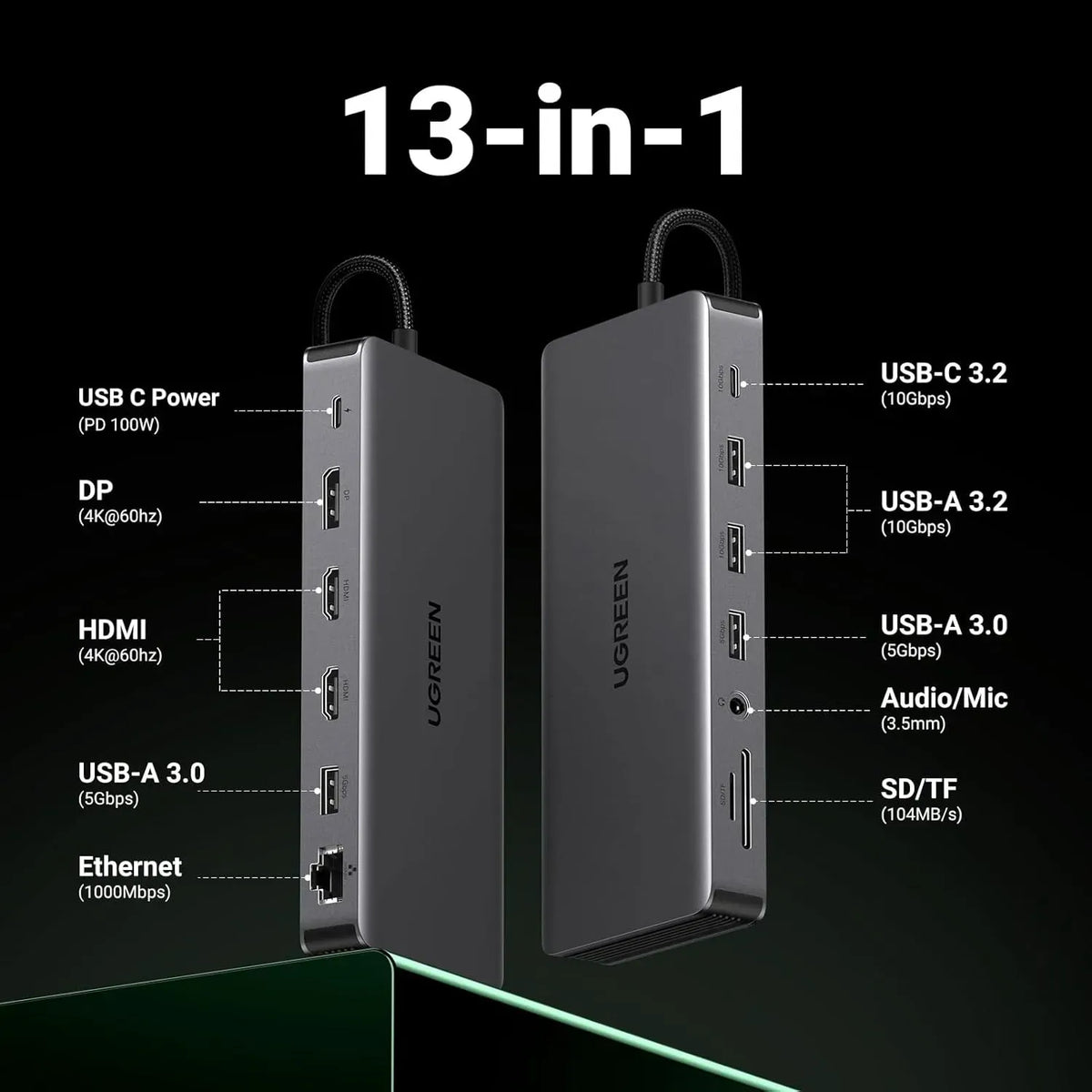 Ugreen Hub 13IN1 USB C  MULTIFUNCTION ADAPTER 15978