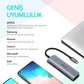 UGREEN USB-C to 2 Ports USB3.0-A Hub + HDMI + TF/SD with PD Power Supply (Space Gray) CM195 (70411)