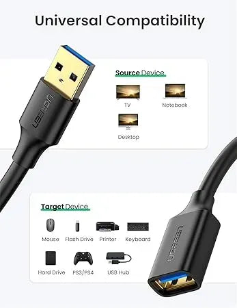 UGREEN USB 3.0 EXTENSION CABLE 3M - 30127