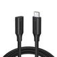 Cable Ugreen USB C/M To USB C/F Extension 1M Black 10387