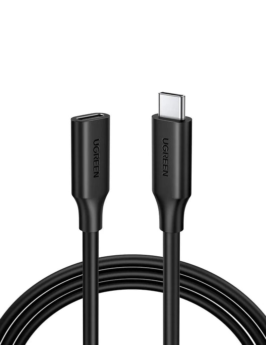 Cable Ugreen USB C/M To USB C/F Extension 1M Black 10387