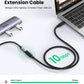 Cable Ugreen USB C/M To USB C/F Extension 1M Black 10387