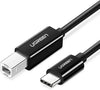 UGREEN USB-C Male to USB-B 2.0 Male Printer Cable ABS Plastic Case 1m  (Black) - 80811