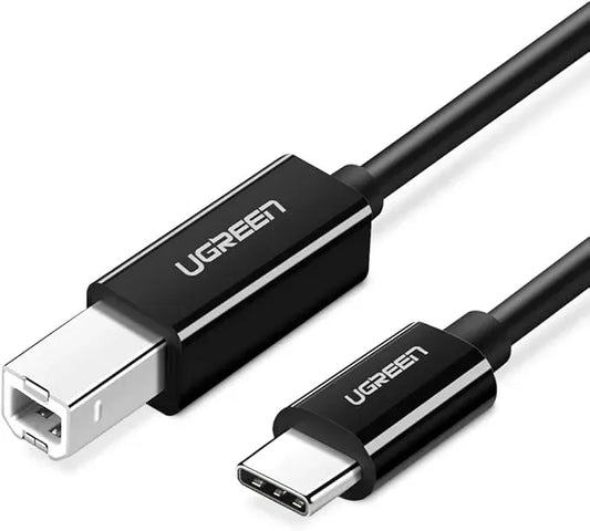 UGREEN USB-C Male to USB-B 2.0 Male Printer Cable ABS Plastic Case 1m  (Black) - 80811