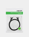 UGREEN Cat 6 U/UTP Pure Copper Ethernet Flat Cable 0.5m (Black)  50183
