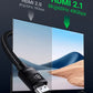 Cable Ugreen HDMI 8K Male To Male Braided Black 5M 80405