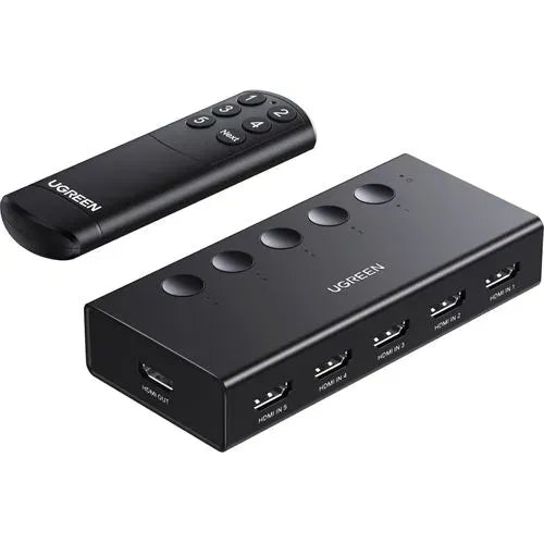 UGREEN 5-In 1-Out HDMI Switch ( Support 4K@60Hz  within 3M / Support 4K@30Hz  within 15M ) -  90512