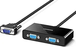 UGREEN VGA Splitter 1 In 2 Out Full HD 1080p Video Duplicator 1 VGA Input 2 VGA Outputs -  20918