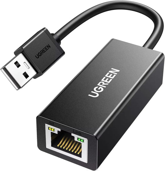 UGREEN USB 2.0 10/100Mbps Ethernet Adapter (Black) - 20254