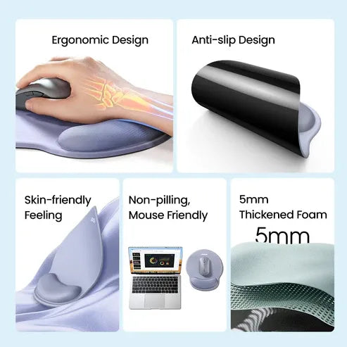 UGREEN Ergonomic Mouse Pad With Rest Gray 25244