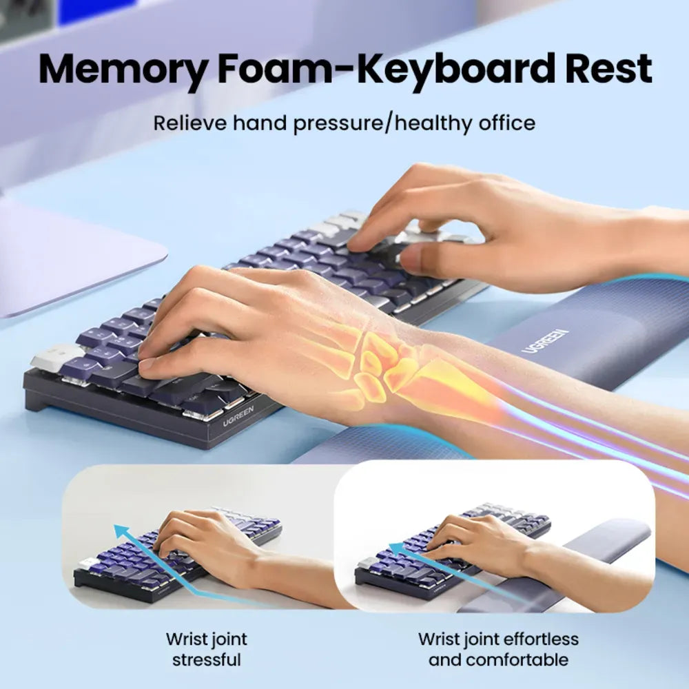 UGREEN Ergonomic Keyboard Wrist Rest Black 25245