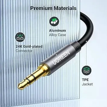 UGREEN 3.5mm Male to 3.5mm Female Extension Cable 1m (Black) - 10592