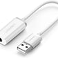 Ugreen-US206-USB A Male to 3.5 mm-Aux Cable-White-30712