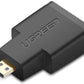 Ugreen-Micro HDMI Male to HDMI Female Adapter-Black-20106