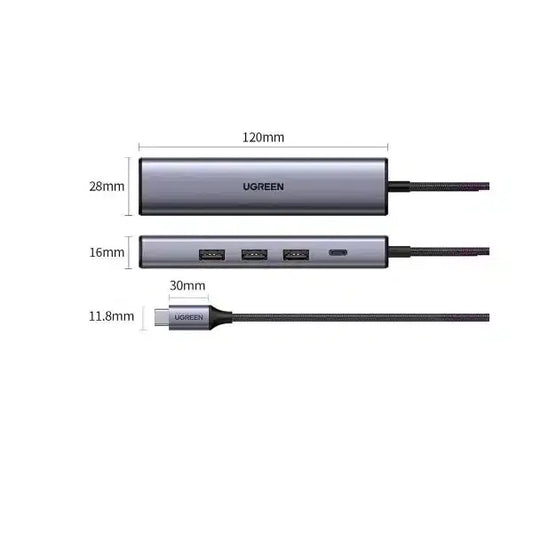 Ugreen CM475 USB C Multifunction Gigabit Adapter with PD 4 in 1 20932