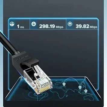 Ugreen-Cat 6 U/UTP LAN Cable-0.5m-Black -20158