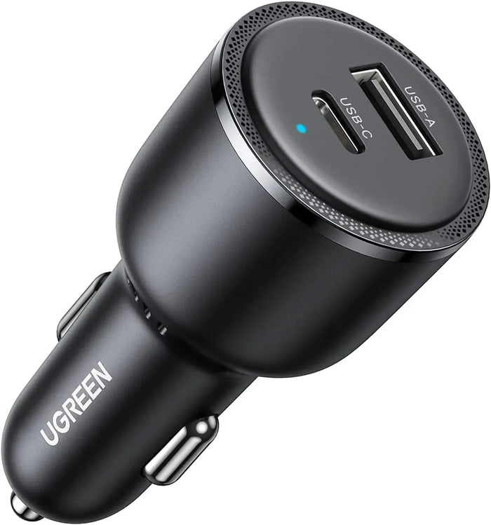 Ugreen MOB Fast Car Charger 63W 2 Port USB C/USB A Gray 35023
