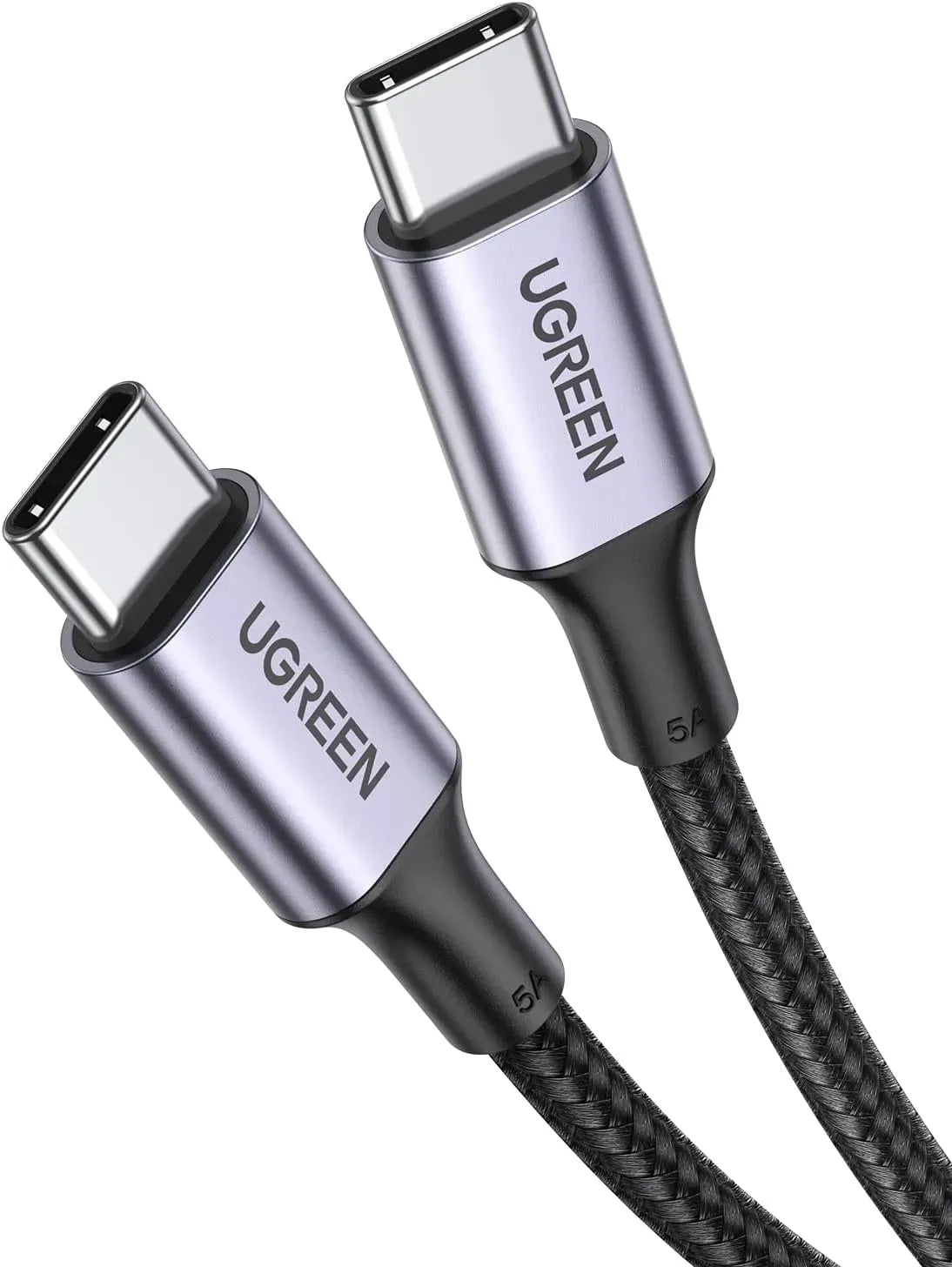 Ugreen-USB-C-To-USB-C-100W-Braided-Cable-2M-White-70429