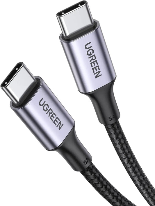 Ugreen-USB-C-To-USB-C-100W-Braided-Cable-2M-White-70429