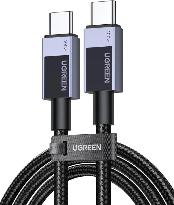 Ugreen-USB-C-to-USB-C-PD-Fast Charging-100W-Max-Space-Gray-1m-45063