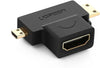 Ugreen HD129 Micro HDMI + Mini HDMI Male To HDMI Female Adapter 20144