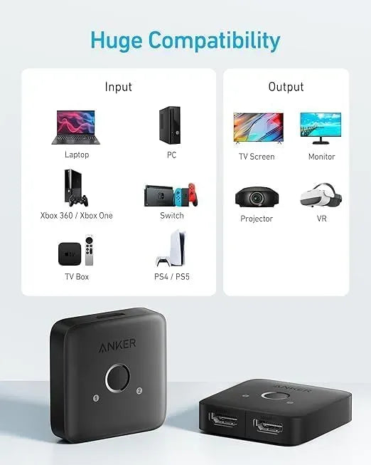 Anker-Switch HDMI-2 IN 1-Gray-A83H10A1