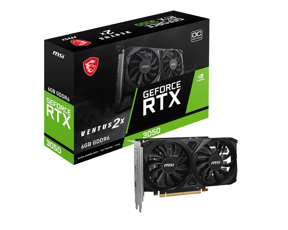 MSI RTX 3050 VENTUS 2X E OC 6G GDDR6