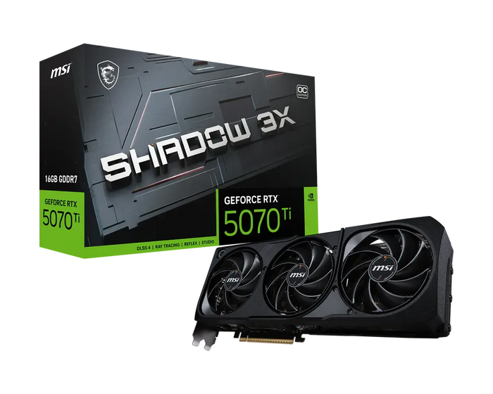 MSI RTX 5070 TI SHADOW 3X OC 16GB GDDR7