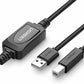 Ugreen-USB 2.0 A male to B male- Active Printer-10m-Black-10374