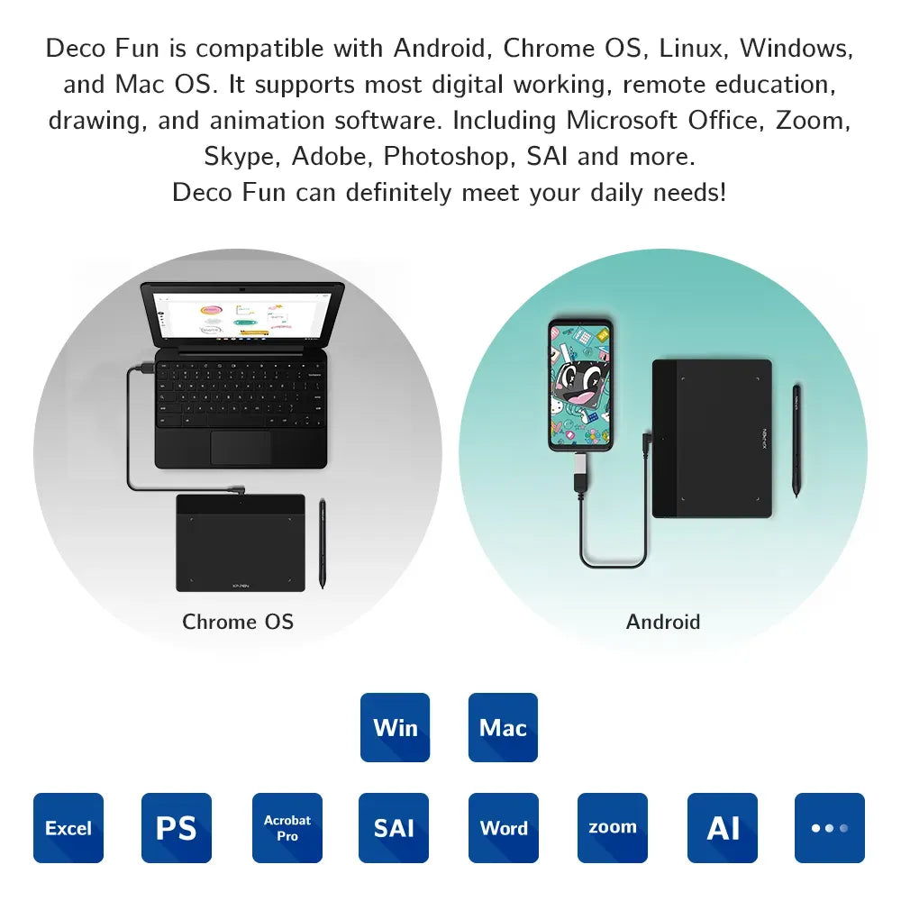 XP-PEN Deco Fun S Drawing Tablet