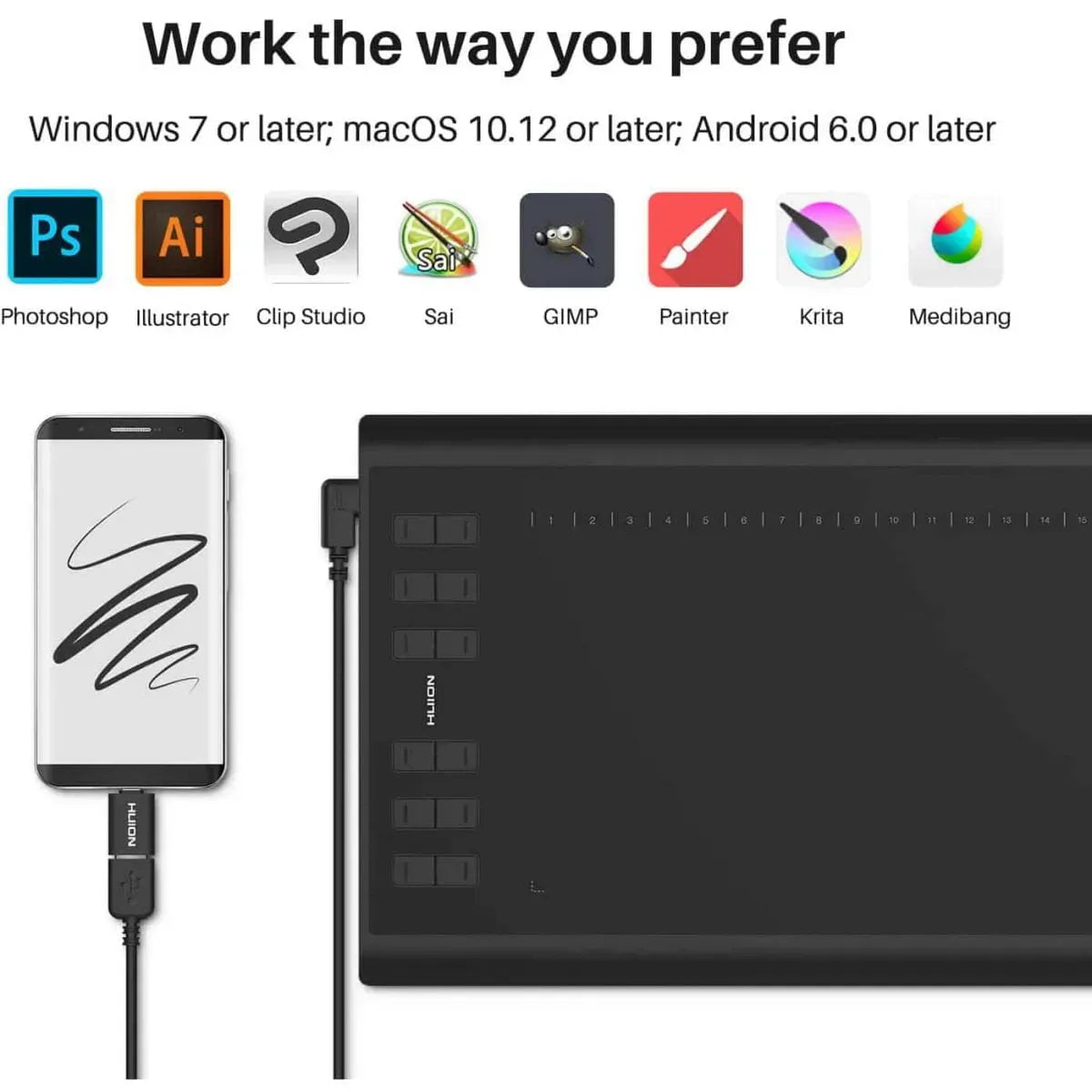 HUION Inspiroy H1060P