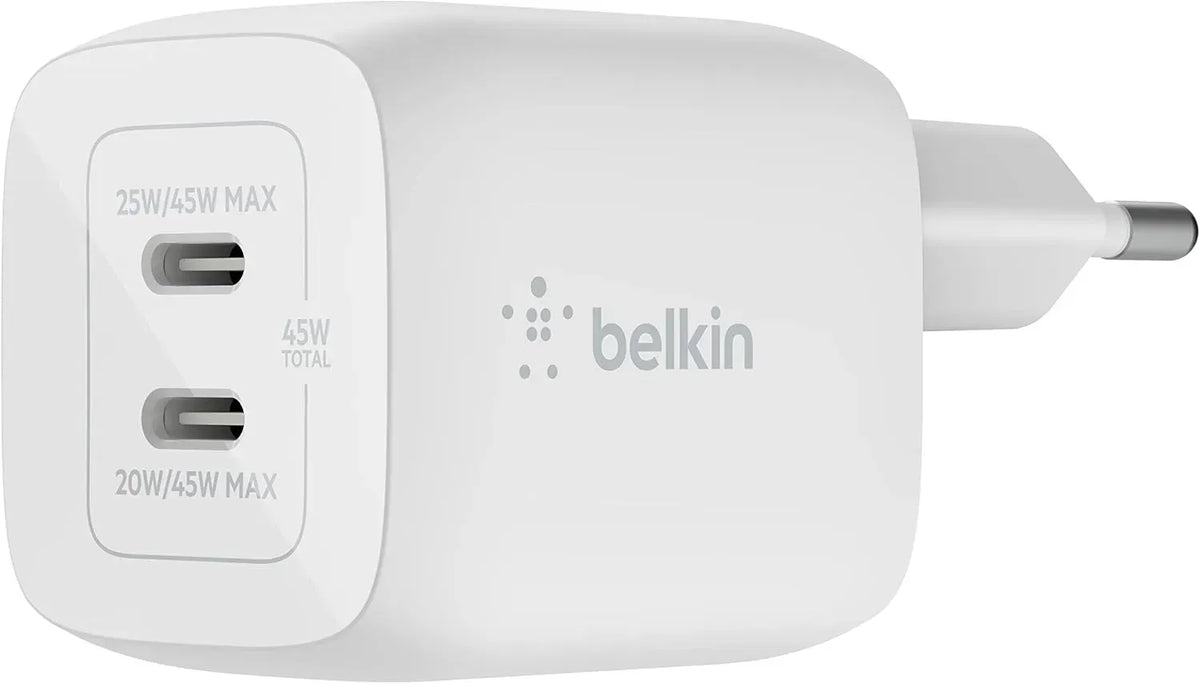 Belkin 45W Dual USB-C GaN Wall Charger with PPS