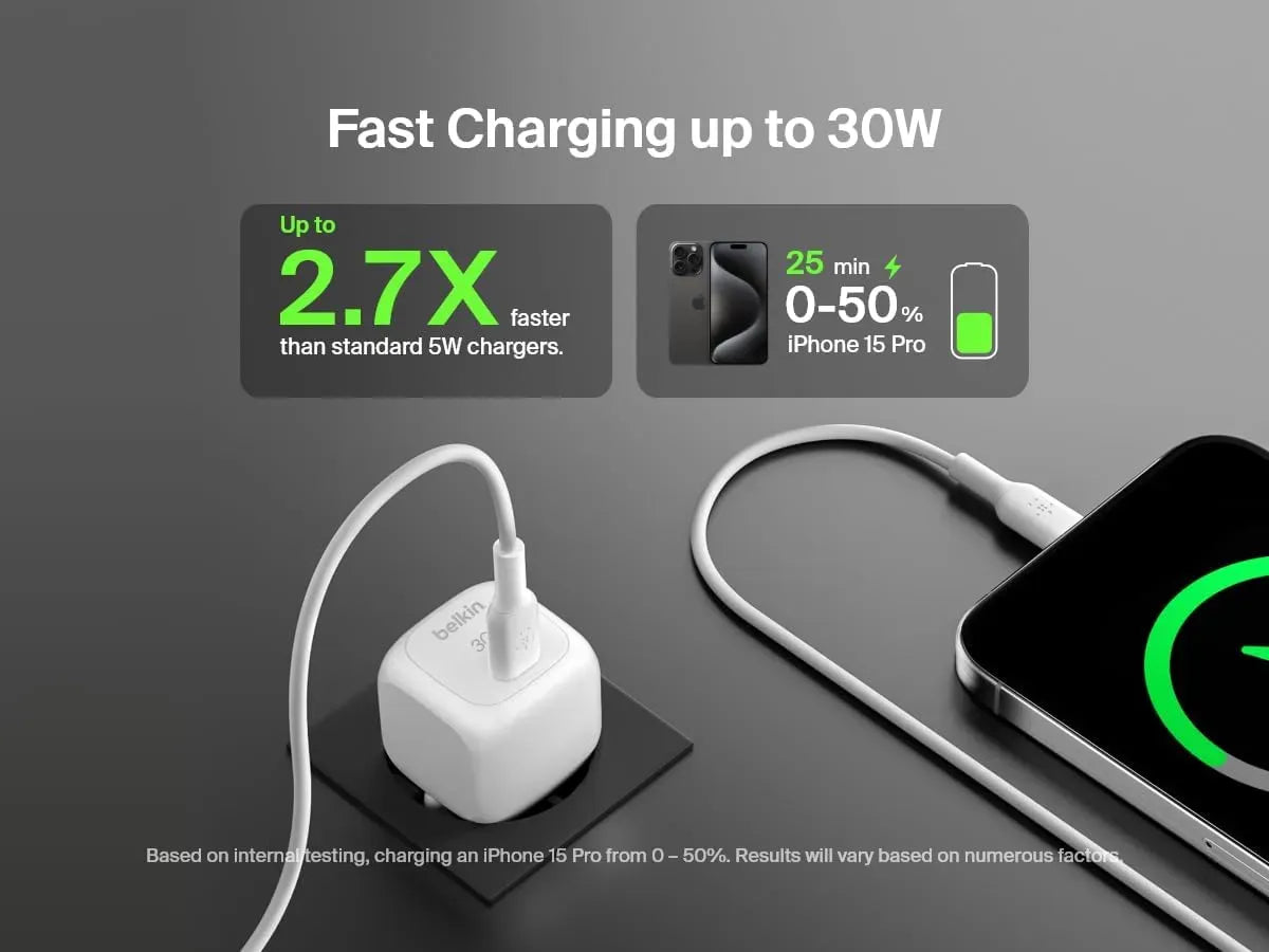 Belkin 30W USB-C Cube Wall Charger with PPS