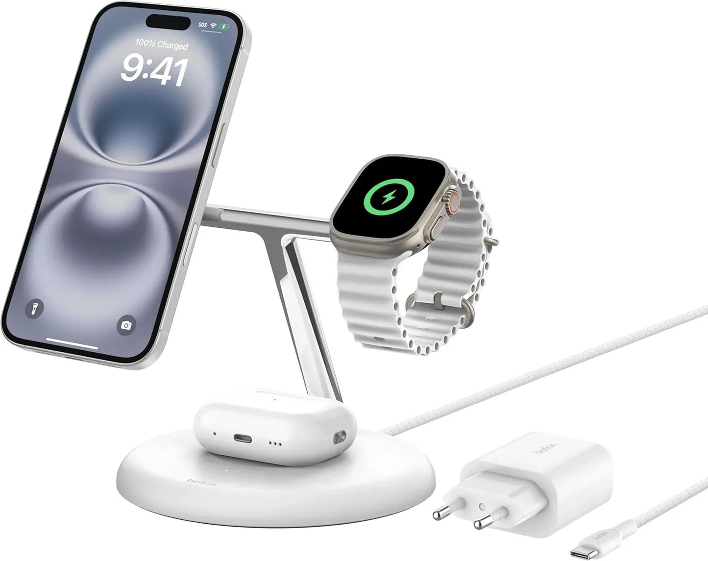 Belkin BoostCharge Pro 3-in-1 Magnetic Stand Qi2 15W