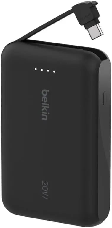 PowerBank Belkin BoostCharge 10K 20W With Integrated Cable Black