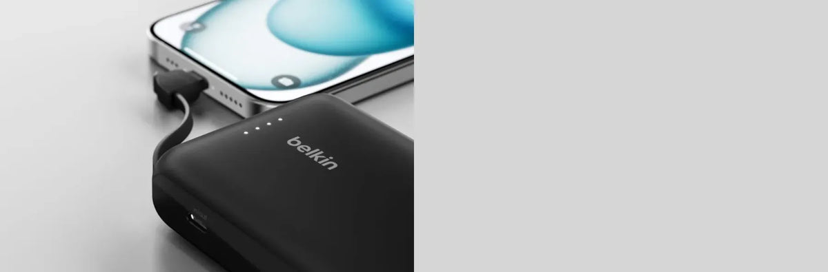 PowerBank Belkin BoostCharge 10K 20W With Integrated Cable Black
