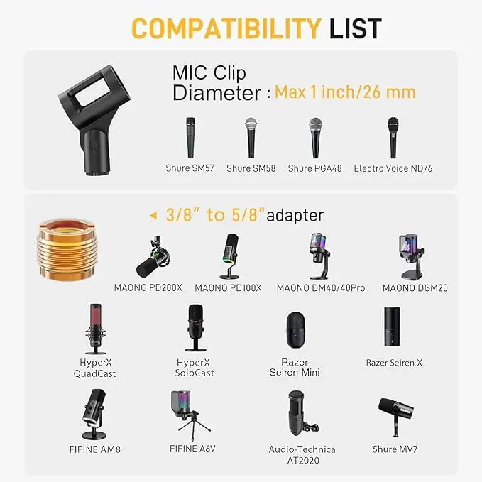 MAONO BA20 MAONO BOOM ARM MICROPHONE