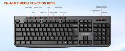 Meetion CW295 Wireless Keyboard And Mouse Combo