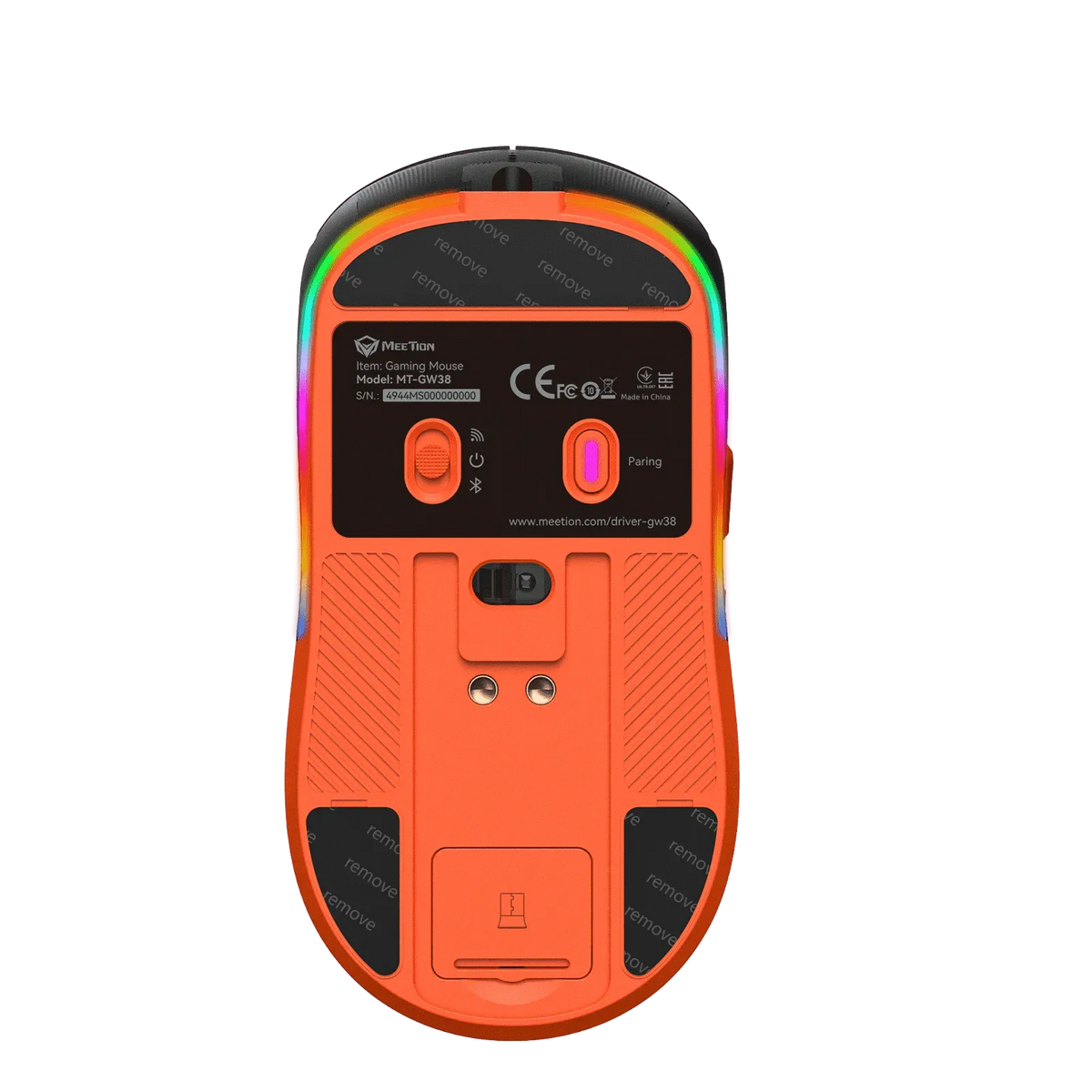 Meetion Air GW38 PAW3104 With Charging Base Rechargeable Wireless And Bluetooth Mouse